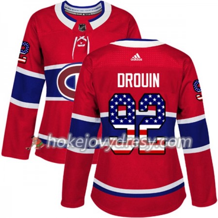 Dámské Hokejový Dres Montreal Canadiens Jonathan Drouin 92 2017-2018 USA Flag Fashion Černá Adidas Authentic